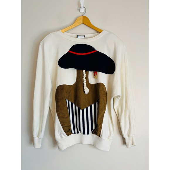 Joseph Ribkoff Tops - Vintage Joseph Ribkoff Avant-Garde Sweatshirt With Shoulder Pads Women's Size ML